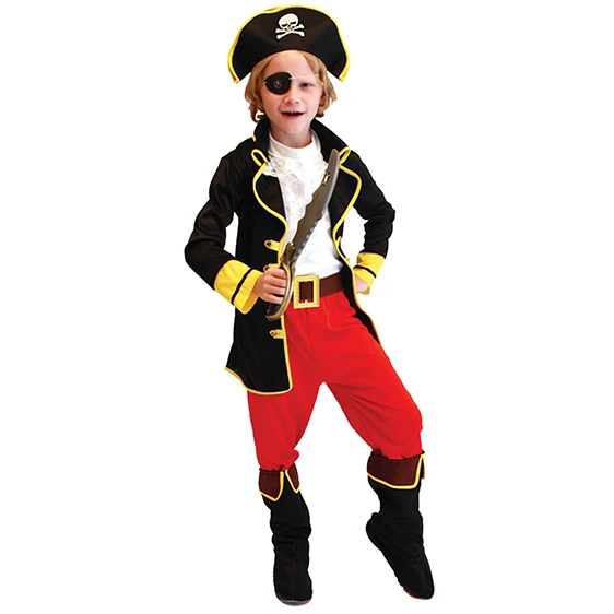 Boy Kid Child Performance Clothing Cosplay Clothes Suits Carnival Halloween Party Children Caribbean Pirate Samurai Costume