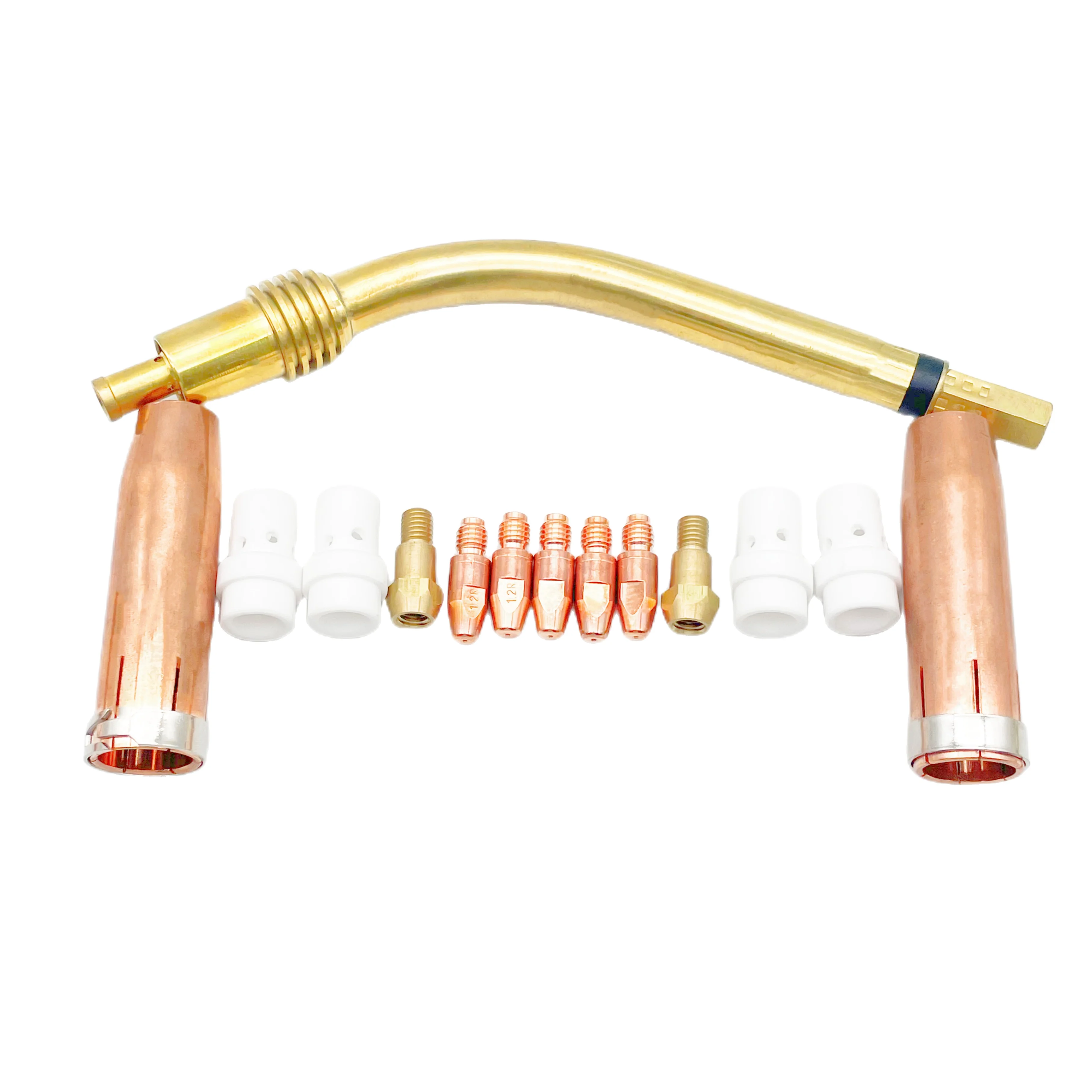 Welding Torch  Gas Nozzle Mig Welding Spare Parts CuCrZr /copper Contact Tip M8*30 For Bzl 36KD Welding Torch