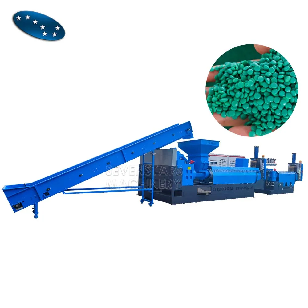 Sevenstars Двухступенчатая водяная кольцевая насадка для мокрой PP PE HDPE LDPE пленка гранулирования линия переработки пластика