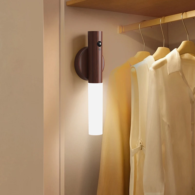 Portable Cabinet Lights Inductive Wireless Magnetic Smart Indoor Wall Staircase Lamp USB Led Motion Sensor Night Light