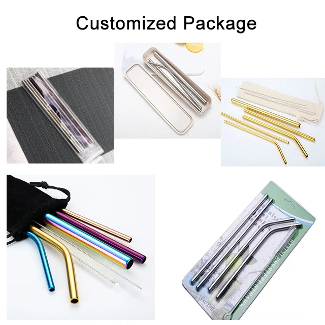 
Wholesale Reusable Stainless Steel Drinking Straw With Customized Logo 
