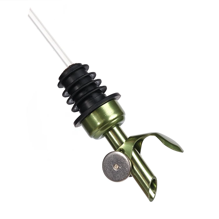 Wholesale Flip Stainless Steel Cork Olive Oil Wine Bottle Pourer Liquor Pourer With Plastic Dust Lid