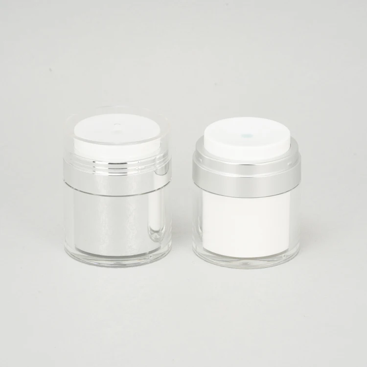 Custom Luxury 15g 30g 50g 50 ml 50 g Plastic Container Empty Cosmetic Empty Acrylic Airless Cream Pump Jar With Box Packaging