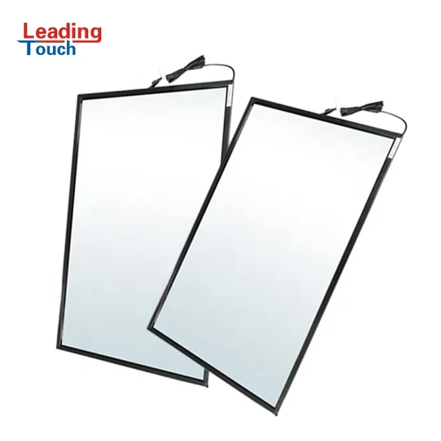 65 inch multi touch screen 20 point overlay kit for Lcd panel interactive kiosk USB driver-free infrared IR touch frame