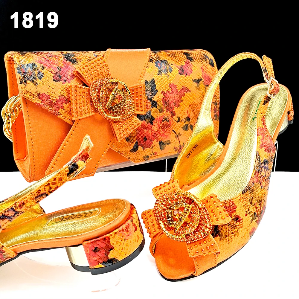 Bestway Ladies Shoes Europe Size 38-43 Heel 1.29 Inches Italian Shoes And Bag Set For Women