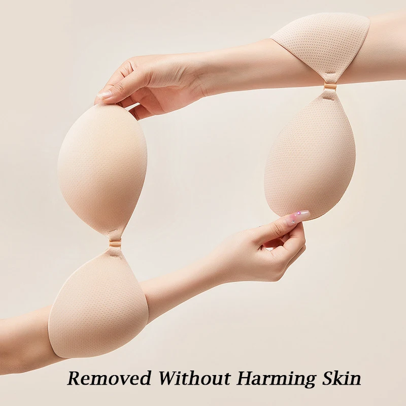 Silicone Reusable Push Up bra Sticky Bra Push Up for Women Adhesive Invisible Backless Bras With Nipple Covers