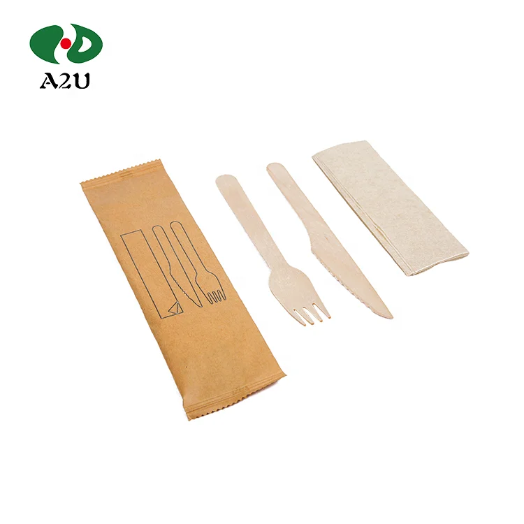FSC Wholesale  Compostable Disposable Wooden Biodegradable Cutlery