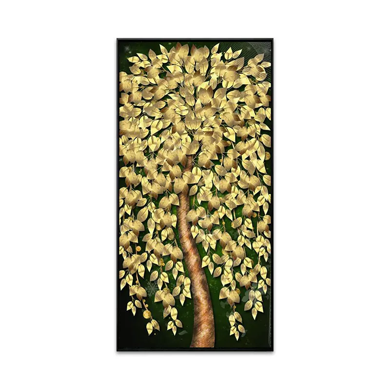Tree  Feng Shui Porch Decoration Porcelain Crystal Painting Contemporary Artwork Prints Paintings