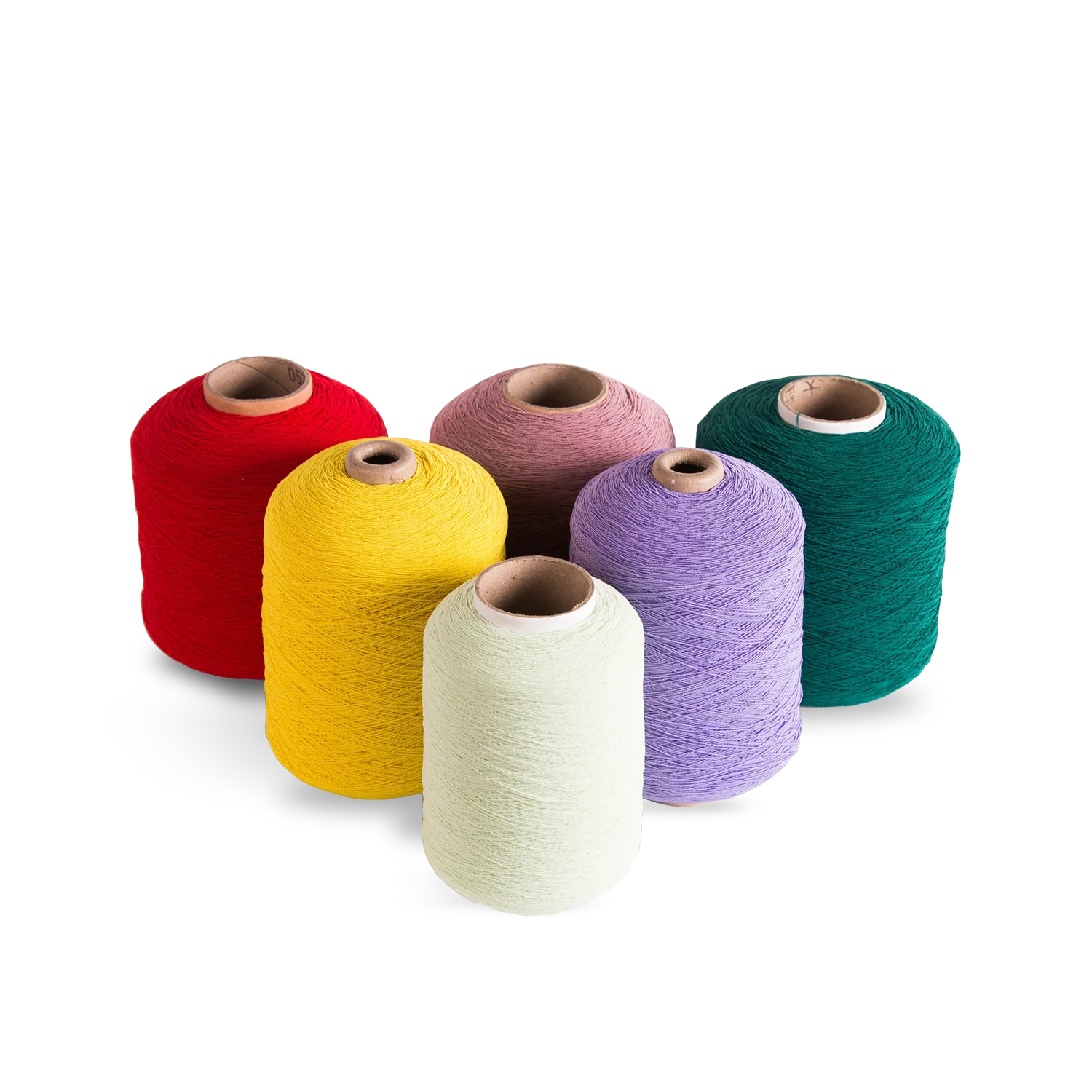 Factory 100#7575 Natural Latex Rubber Elastic Thread High Tenacity Polyester Double Covered Yarn for Socks Knitting