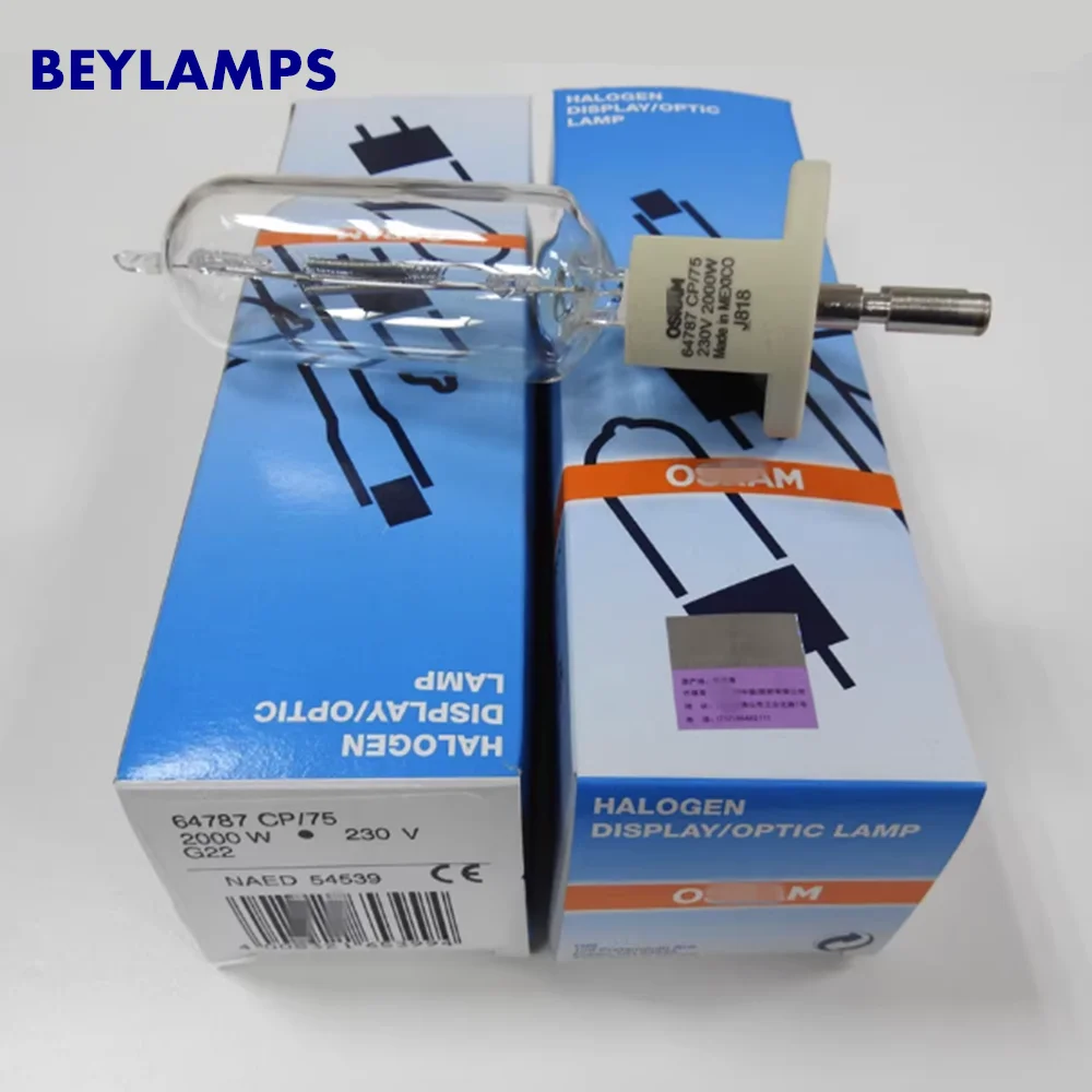 Original Display/Optic Lamp 64787 CP/ 75 2000W 230V G22 Fit For Stage Light metal halide lamp Film and television shooting
