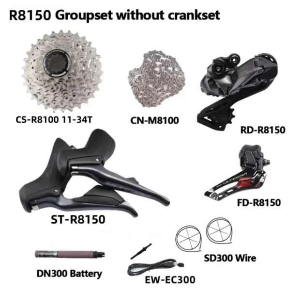 Shimano ULTEGRA R8150 Di2 Electronic Groupset 2x12S R8150 Front/Rear Derailleur Cassette DN300 EC300 R8150 Road Bicycle Di2 Set