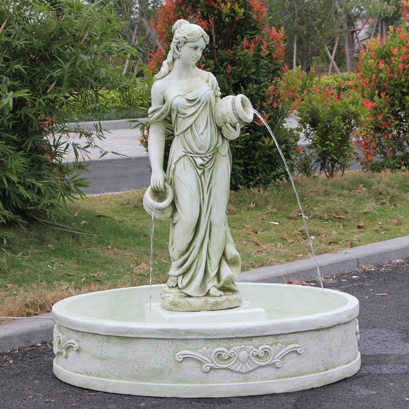 Outdoor Decorative Concrete Water Fountain Base Mold Plastic Water Fountain Mold  Large Concrete Mold for Water Fountain