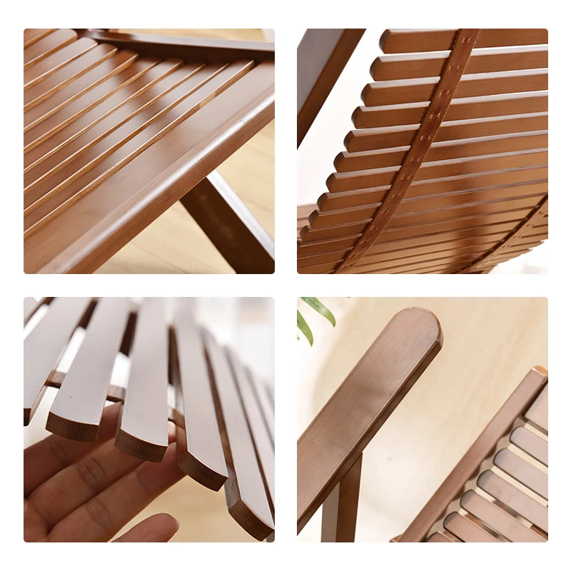 Outing Mate Manufactory Wholesale natural bamboo lightweight folding picnic chair new design