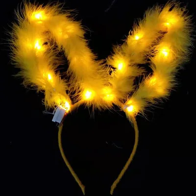 2024 Christmas Day glowing antlers headband fairy elk hair clips party performance photo shoot logo