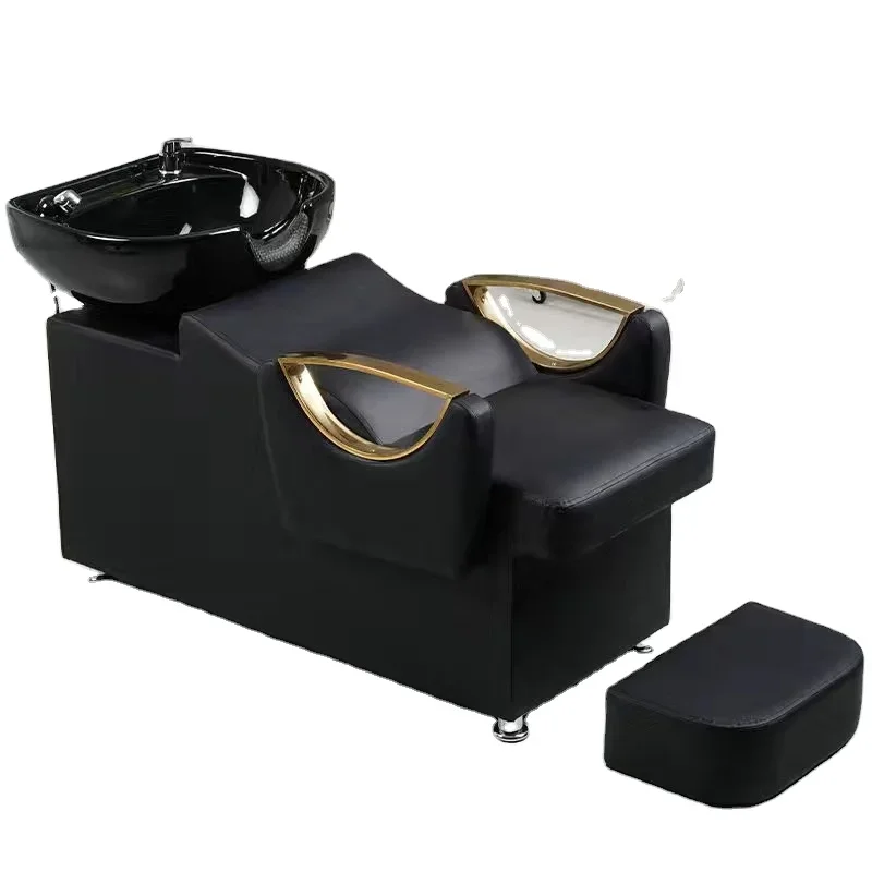 2023 JIYOU Barber shop furniture shampoo sink hair salon wash basin and chair