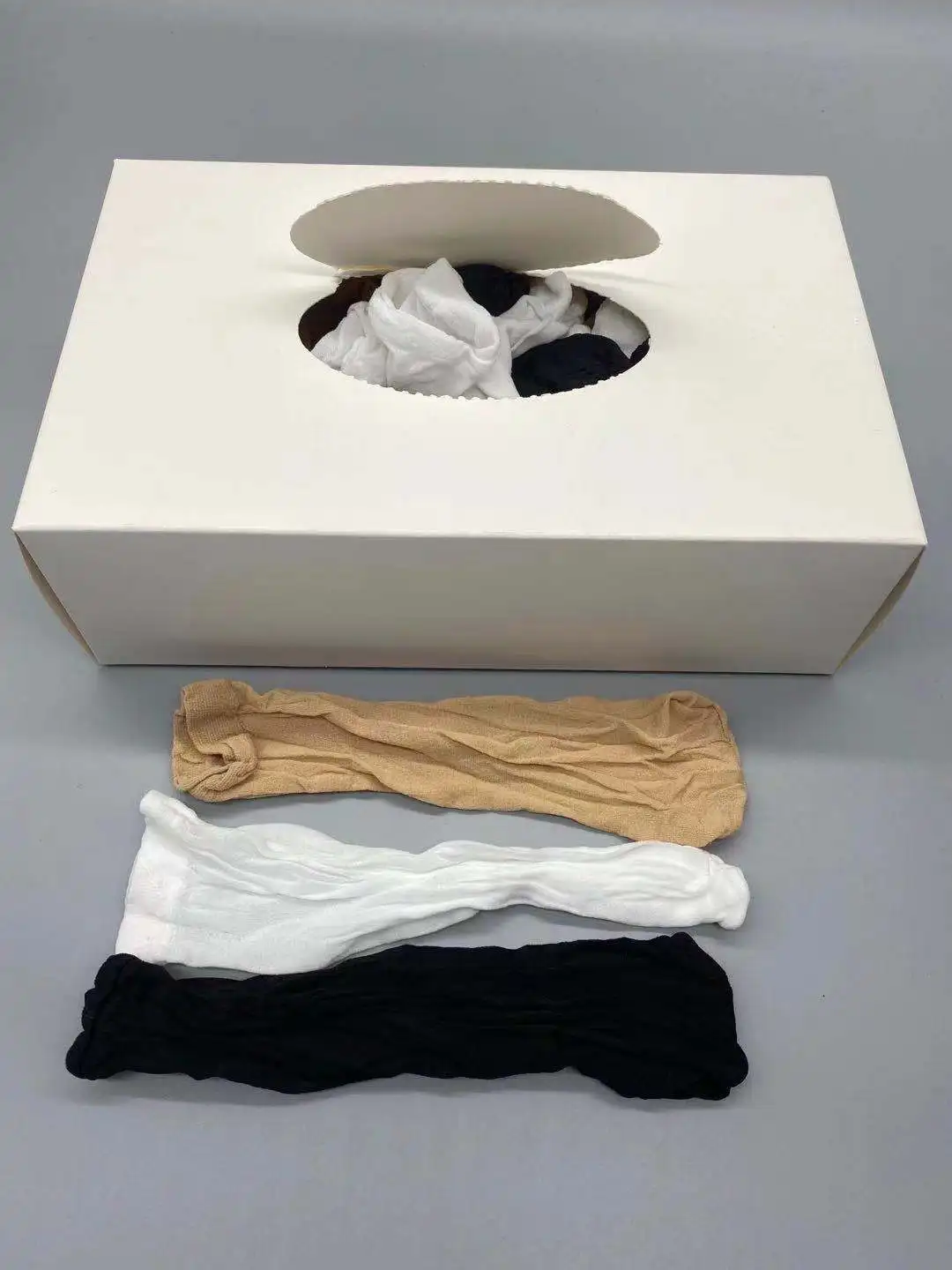 Try On Socks for shoe store Disposable Foot Socks With Box one time socks