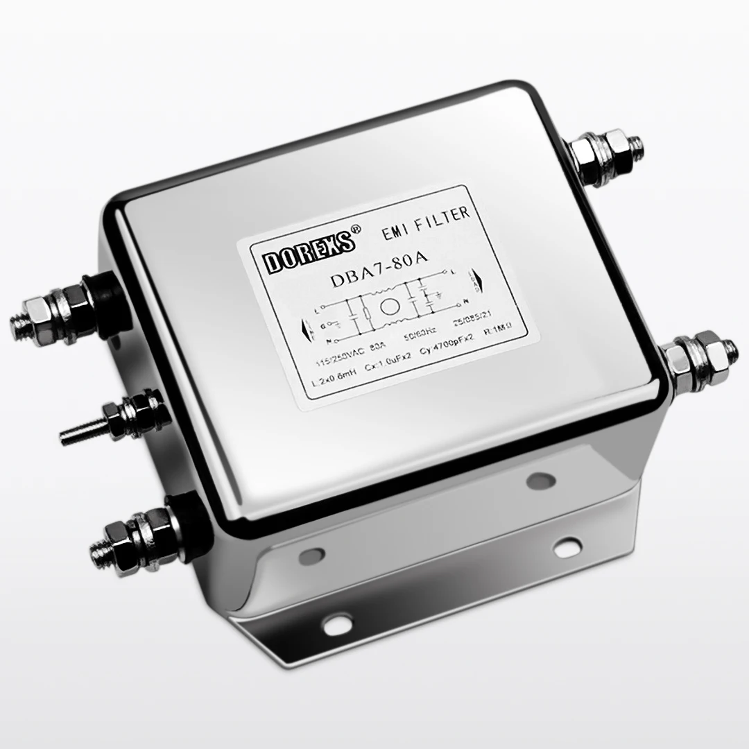 EMI Filter Manufacturer Of 50A 100A din rail mounted emi filter AC three-phase three-line general EMI noise filter