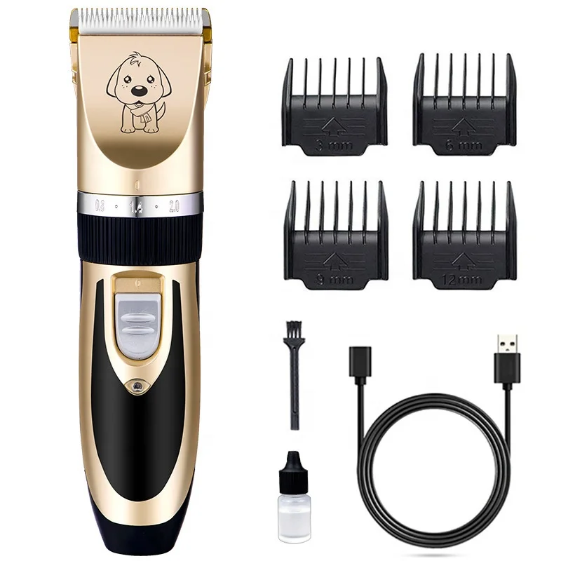 OEM Rechargeable Cordless Low Noise Pet Hair Clipper Home use Cat Dog Grooming Trimmer clipper