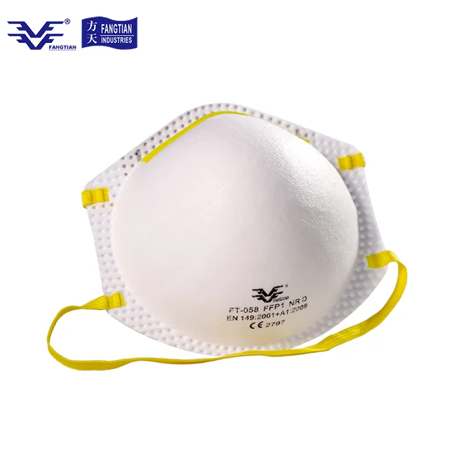 New Design Wholesale Price Protective Cup Shaped Customization FFP1 FT-058 NRD Face Mask With The Stretchable Side Bands