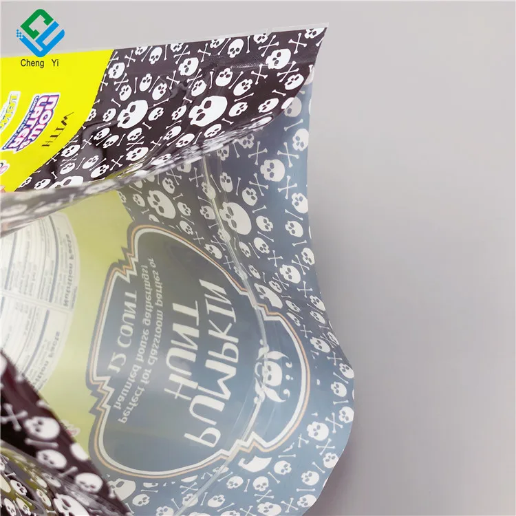 Custom Print Food Stand Up Pouch Packaging Bag 500g Flour Corn Powder Granola With Clear Window Zip Lock Bags