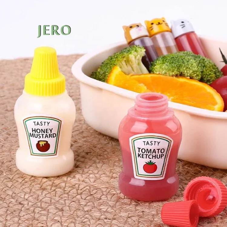 Mini sauce bottles squeeze tomato BBQ sauce honey squeeze bottle with twist cap squeeze bottle sauce food grade