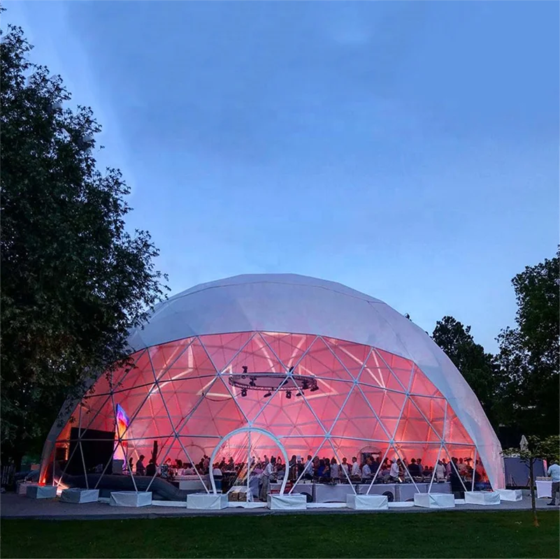 Новое поступление 30 м большая торговая палатка вечеринка свадебное мероприятие ПВХ иглу водонепроницаемый геодезический купол