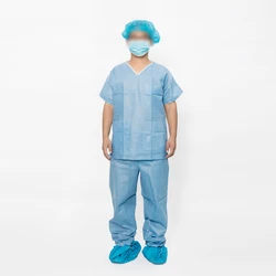 Оптовая продажа, медицинская униформа, SMS, одноразовые скраб-Костюмы для врачей и медсестер
