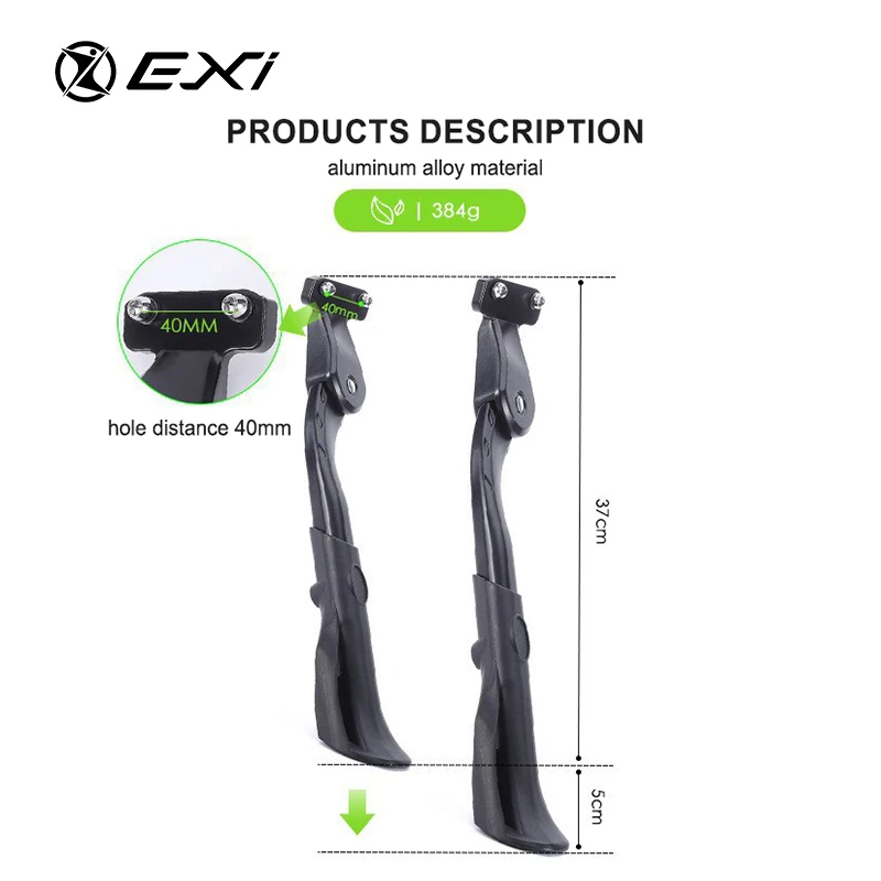 Wholesale JC02 Customizable Bicycle Kickstand Aluminum Foldable Alloy Stand with Adjustable Size for 24-29 Inch Mountain Bikes