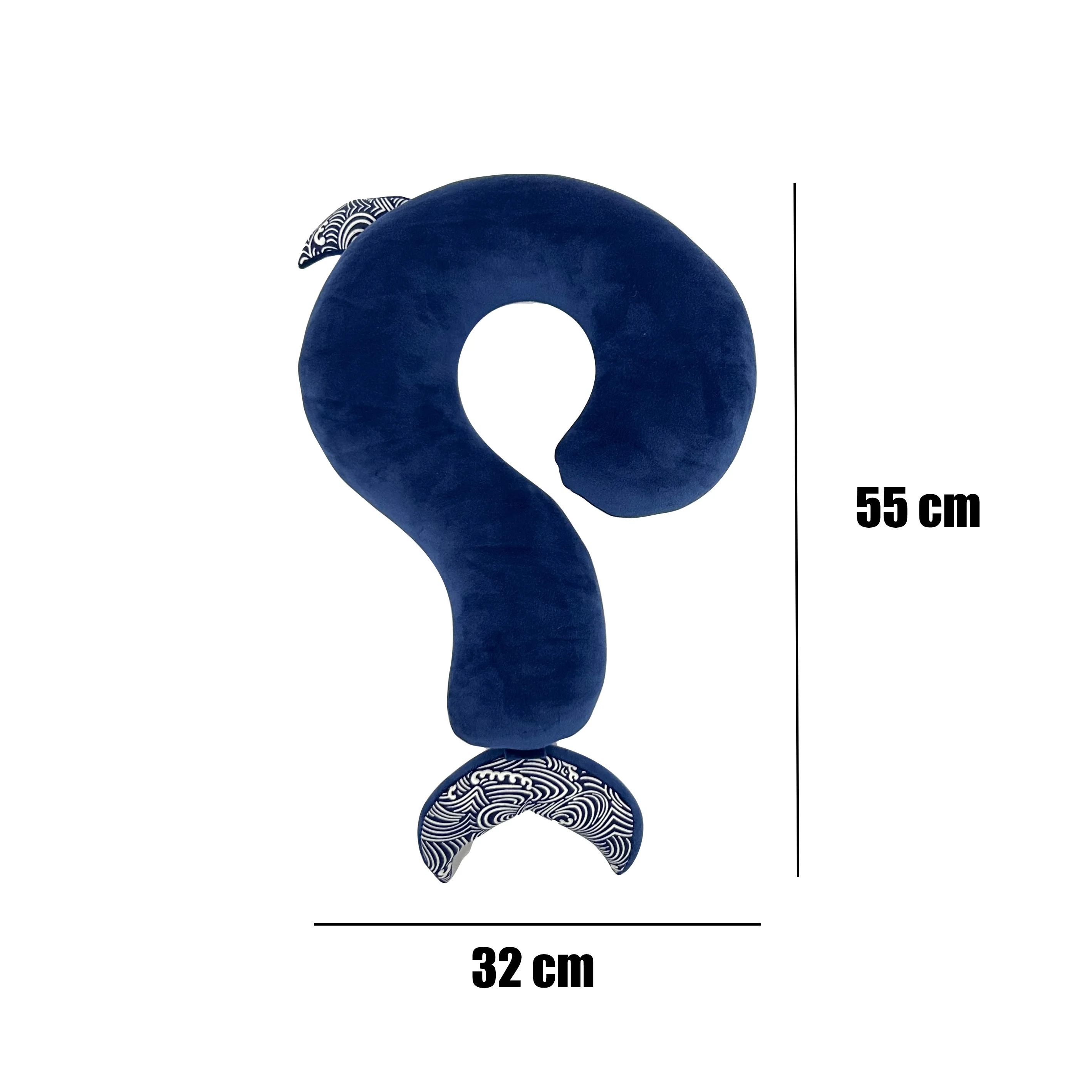 New Design Creative Question Mark Shark Sleeping Car Office Travel Neck Pillow Super Soft Neck Support Pillow