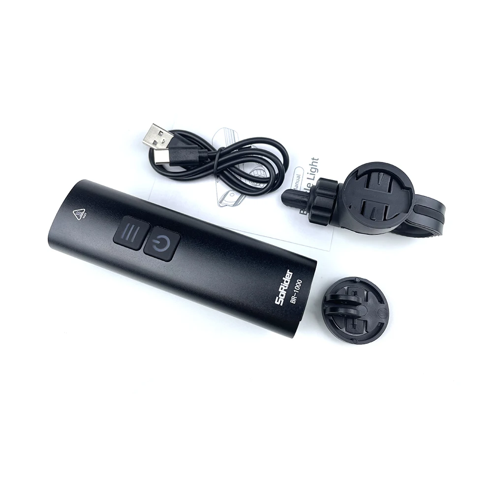 Sorider  Bicycle Light 1000Lumen 4500mAh Bike Headlight Power Bank Flashlight Handlebar USB Charging MTB Road Cycling Highlight