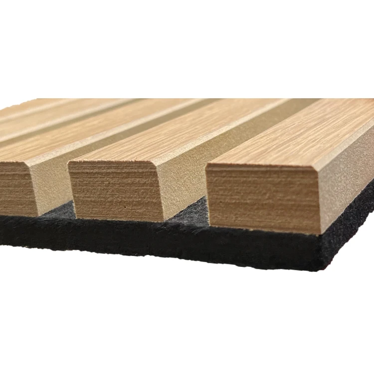 2400*600mm Wooden Acoustic Panels Sound Proof Veneer Wood Wrapped Panel for Recording Booth
