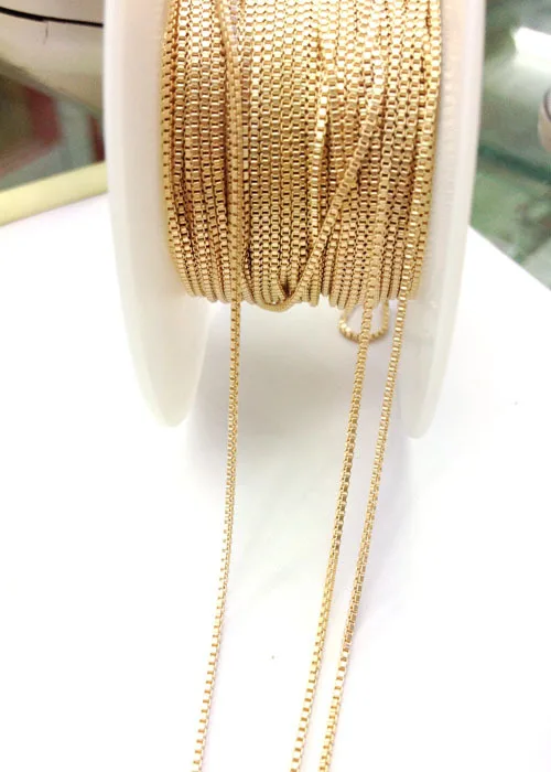 SFC026 1mm High quality 14k gold filled box chain for jewelry making