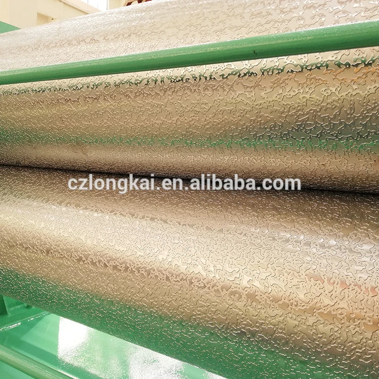 Wood Roller Effect Metallic Embossing Machinery double-sided embossing roller