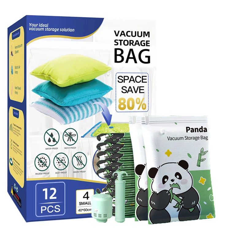 Multifunction Foldable Bag Storages Vacuum Transparent Plastic Clothes Storage Bag Reusable Giant Vacuum Bags