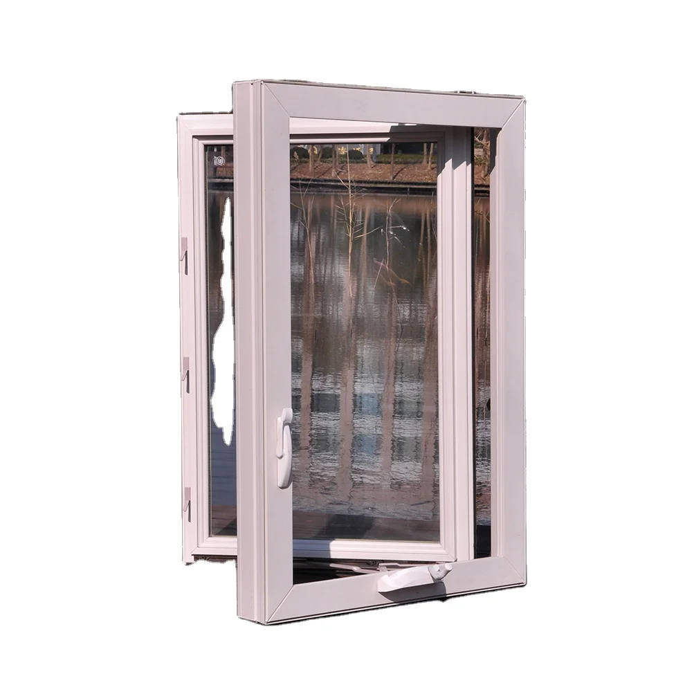Factory price custom design America style vinyl windows UPVC window crank out glass windows