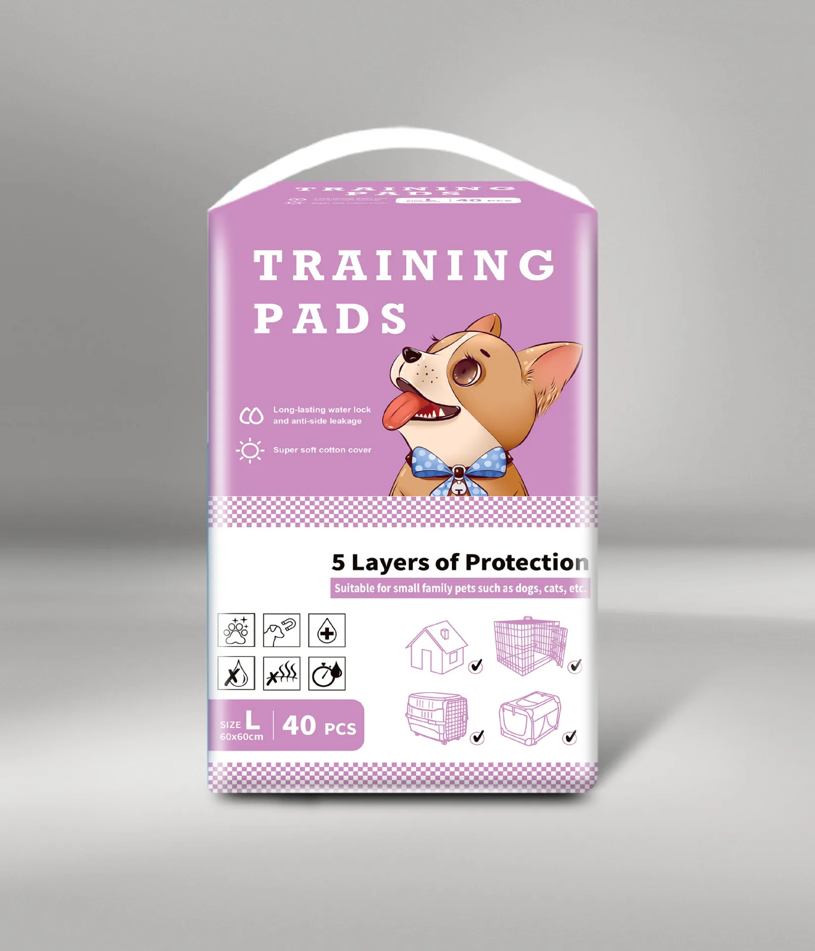 2024 Factory Wholesale Dog Cat Pee Pad Disposable Pet Training Pad Doggie Puppy Potty Training Under Pad Sell in Bulk Carton