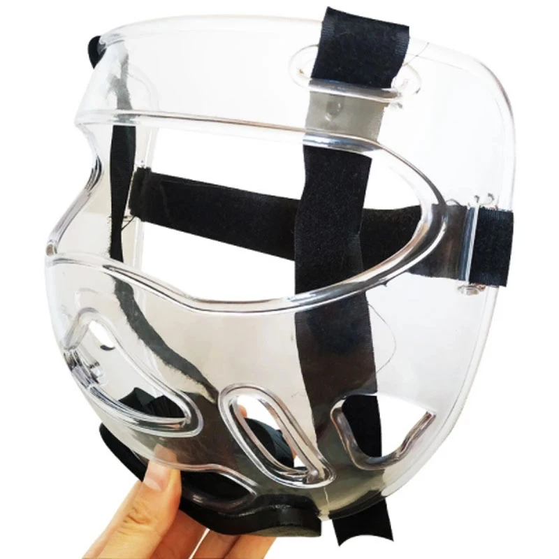 Clear Taekwondo Face Shield Sports Gear Detachable Headgear Guard Boxing Headgear Face Guard Helmet Cover for Karate Boxing