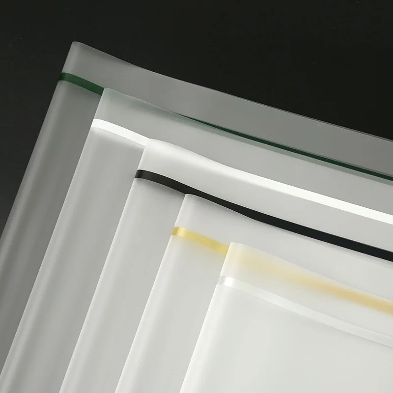 2021 Korea Style Matte Bouquet Packing Paper Waterproof Golden Edge Flower Wrapping Paper