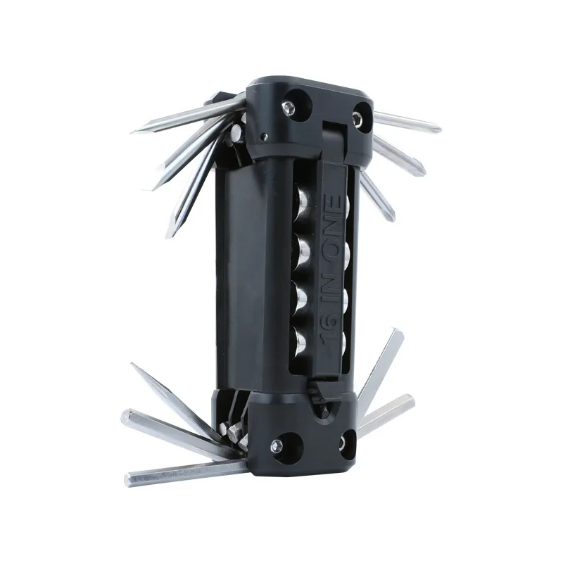 New cross-border multifunctional repair tool 16 in 1 multi socket screw bicycle repair wrench set
