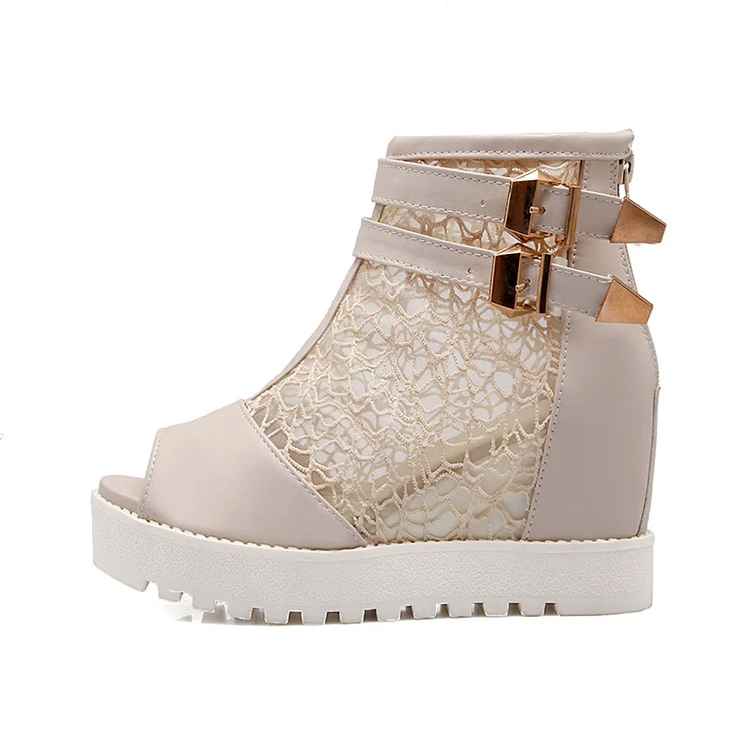 
 Женские пикантные ботинки на танкетке для отдыха, лето-осень 2021  