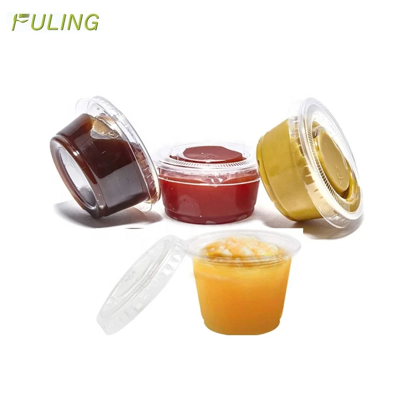 5.5 oz Plastic pp Containers with Lids Disposable Condiment Tasse Pack Tasting Container Sauce Plastic Portion Cup