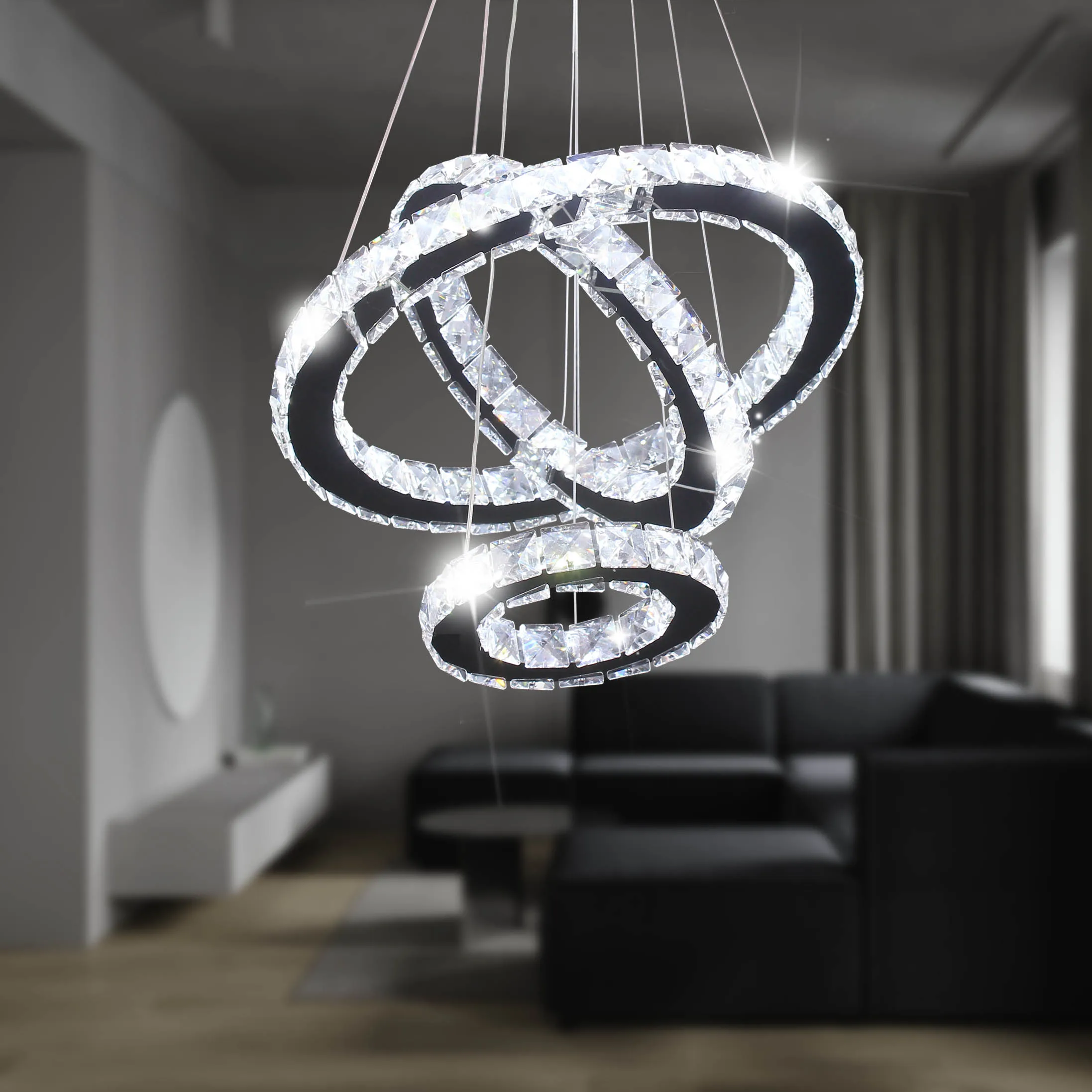High Quality Light Energy Saving Crystal Chandelier Pendant Light For Dining Table Large Round Nordic Modern Living Room