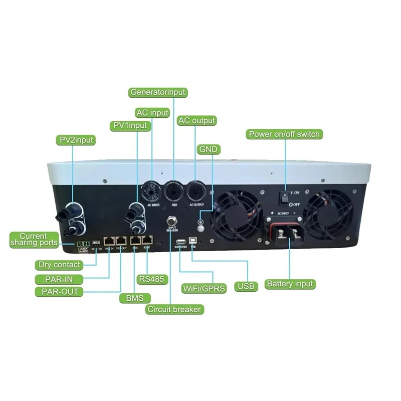 Growatt EU warehouse 6kw SPF6000ES SPF 6000 ES PLUS Single Phase off grid Pure sine wave mppt 6KVA 6000w solar inverter