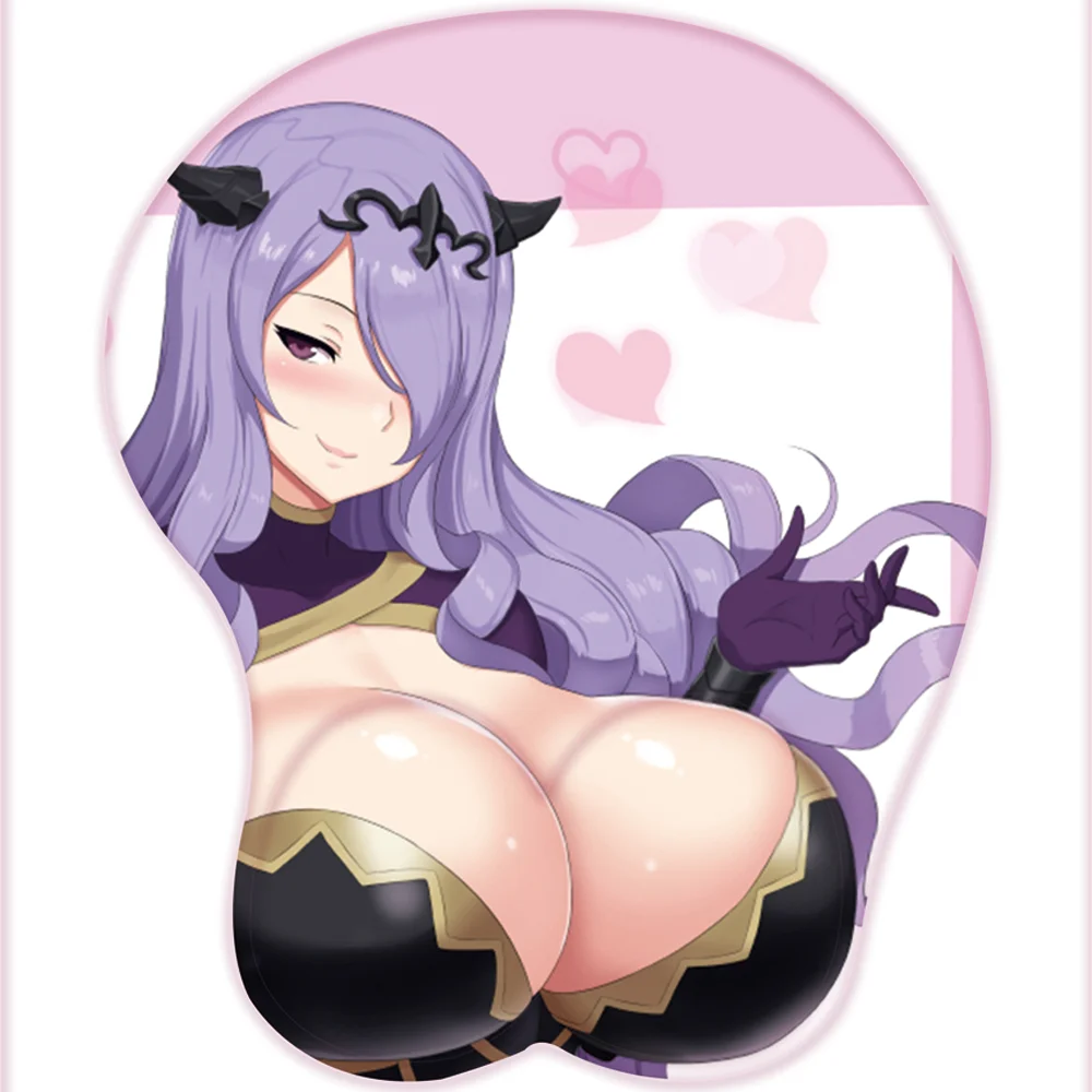 Custom Printed 3D Ergonomic Sexy Boobs mousepad Soft Silica Gel Anime Mouse pads Wrist Rest Cartoon 3d Breast Mouse Pad