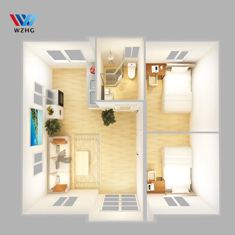 20ft Folding Expandable Container House 3 Bedroom Competitive Price Tiny Wholesale Prefabricated 80m2