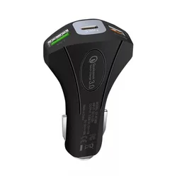 Car charger 3 Port Quick Charging 7A 35W Type c Hammer Safety QC3.0 Fast Charging Car Chargers For iphone