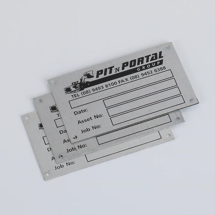 Custom metal label sign Laser engraved badge Brass plaque Anodized aluminum logo name plate tag Etched stainless steel nameplate