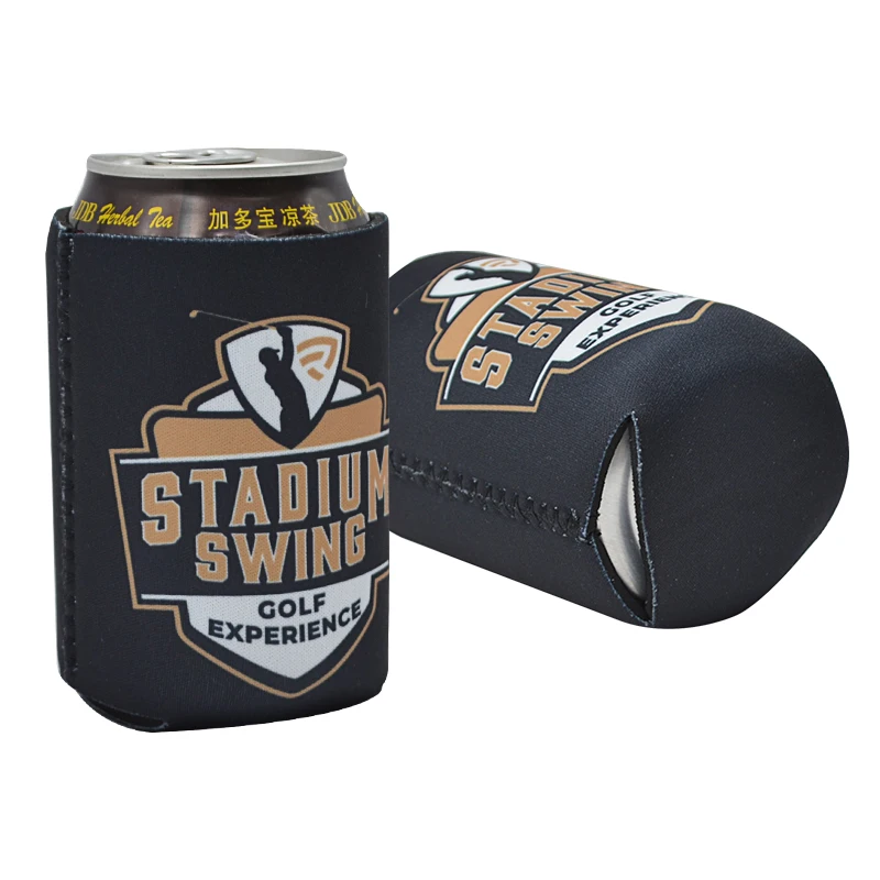 Wholesale 12oz Black Neoprene Drink Beer Bottle Magnetic Coozies Stubby Holder Can Cooler Cover Sleeve with Strong Magnet