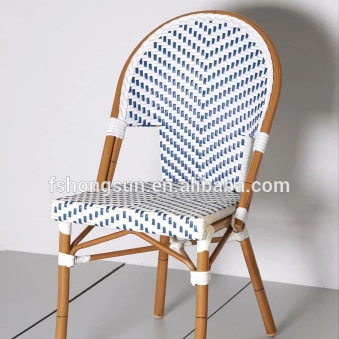 Новая модель 2019 T алюминиевая рама с ротанговым стулом для кафе