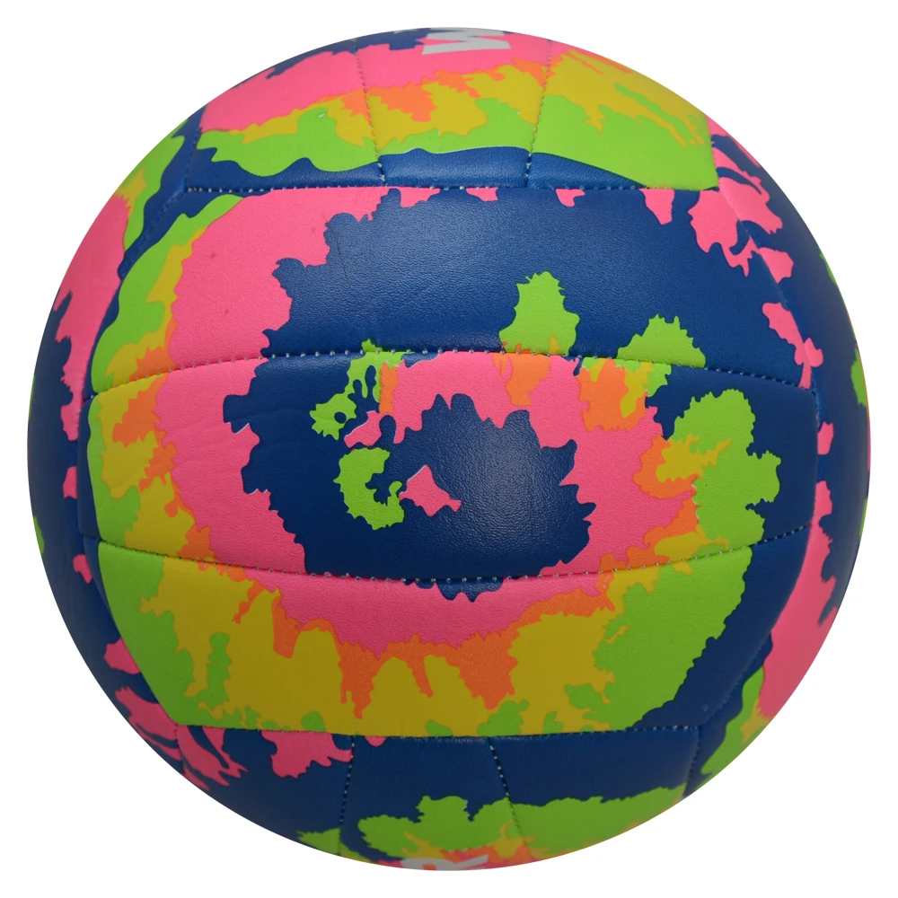 Custom Size 5 volleyball  Machine Stitched PVC leather soft beach volleyball ball